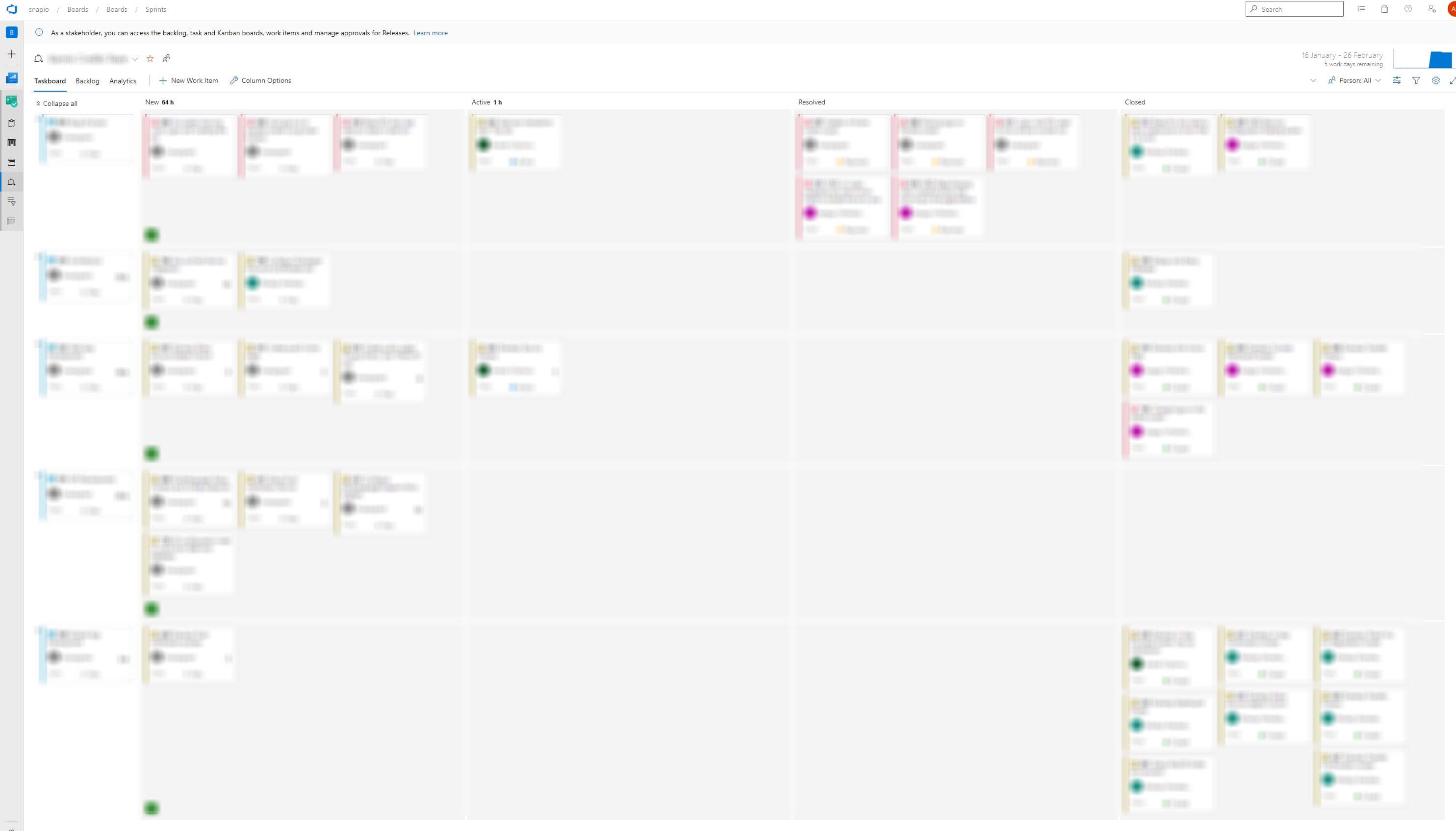 Snapio's Sample Task Board